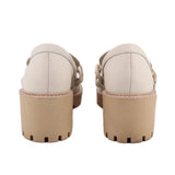 DOLCE VITA PLATFORM LOAFERS FLATS CREAM 8.5 US