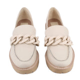 DOLCE VITA PLATFORM LOAFERS FLATS CREAM 8.5 US