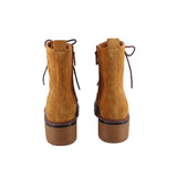 TORY BURCH SUEDE COMBAT BOOTS RUST 10.5 US