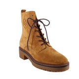 TORY BURCH SUEDE COMBAT BOOTS RUST 10.5 US