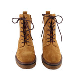 TORY BURCH SUEDE COMBAT BOOTS RUST 10.5 US