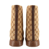 GUCCI CRYSTAL EMBELLISHED BOOTS BROWN 7.5 US