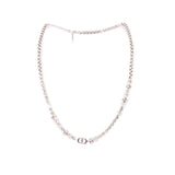 CHRISTIAN DIOR CD RHINESTONE NECKLACES SILVER