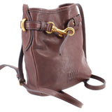 MIU MIU NAPPA POUCH CROSSBODYS BROWN