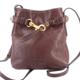 MIU MIU NAPPA POUCH CROSSBODYS BROWN