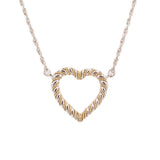TIFFANY & CO STERLING & 18KT GOLD HEART NECKLACES