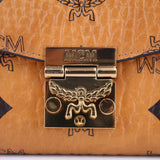 MCM TRACY VISETOS WALLET ON A CHAIN CROSSBODYS COGNAC