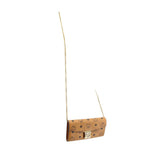 MCM TRACY VISETOS WALLET ON A CHAIN CROSSBODYS COGNAC