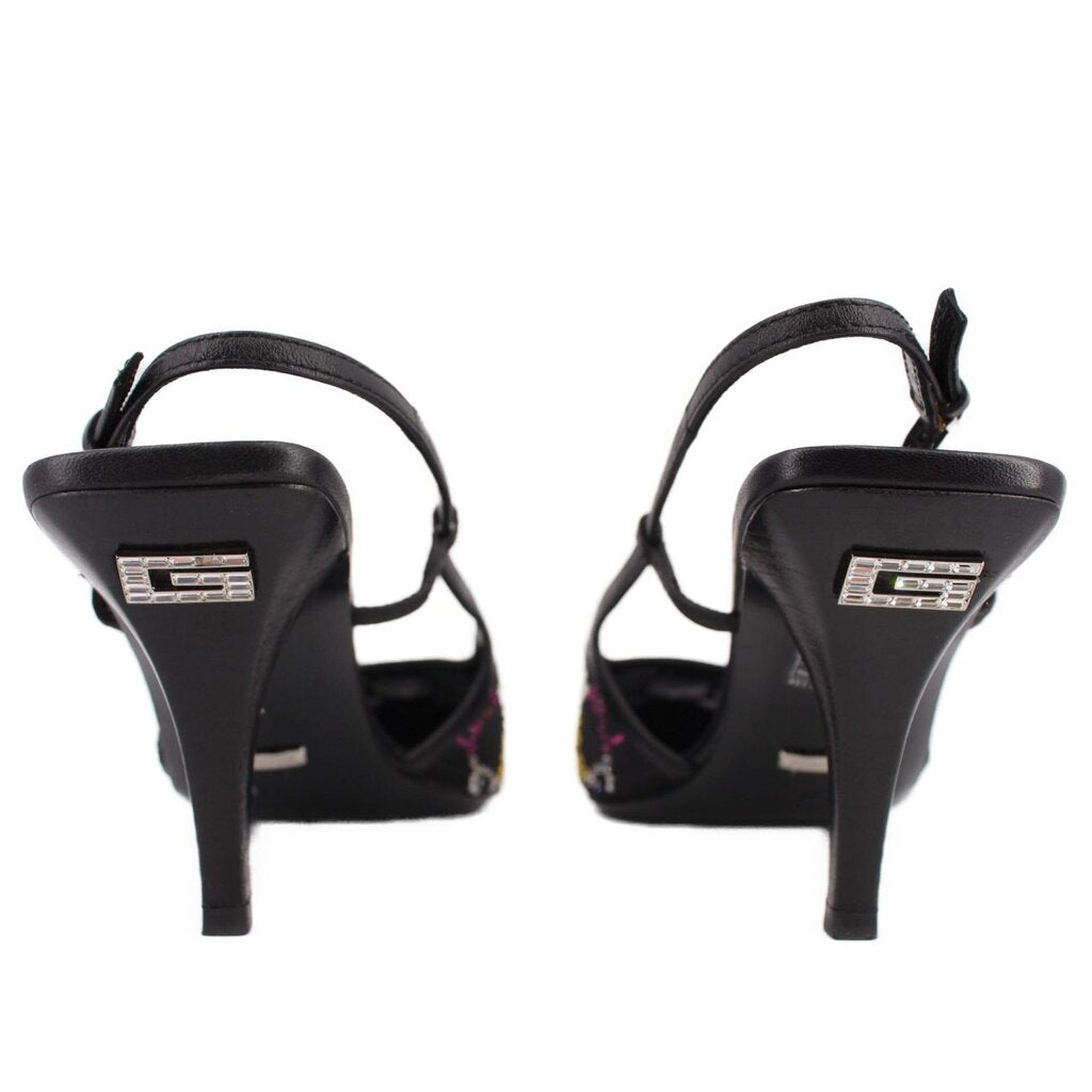 GUCCI GG CRYSTAL HEELS BLACK 37.5 EU | 7.5 US – The Vault