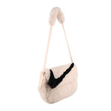 NIKE FAUX FUR CROSSBODYS BEIGE