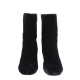 MICHAEL KORS URSULA BLOCK HEEL VELVET BOOTS BLACK 9 US