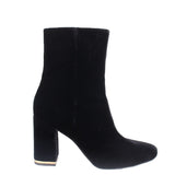 MICHAEL KORS URSULA BLOCK HEEL VELVET BOOTS BLACK 9 US