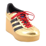 GUCCI X ADIDAS GAZELLE WEDGE PLATFORM SNEAKERS GOLD 37 EU | 7.5 US