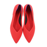ROTHYS THE POINT II SLIP-ON FLATS RED 10.5 US