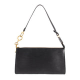 LOUIS VUITTON POCHETTE ACCESSOIRES SHOULDER BAGS BLACK EPI