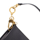 LOUIS VUITTON POCHETTE ACCESSOIRES SHOULDER BAGS BLACK EPI