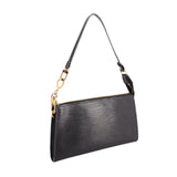 LOUIS VUITTON POCHETTE ACCESSOIRES SHOULDER BAGS BLACK EPI