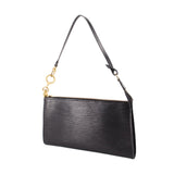 LOUIS VUITTON POCHETTE ACCESSOIRES SHOULDER BAGS BLACK EPI