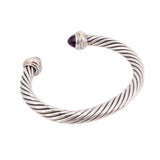 DAVID YURMAN STERLING SILVER & 14K GOLD AMETHYST CABLE BRACELETS