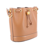 TORY BURCH T MONOGRAM BUCKET CROSSBODYS TAN