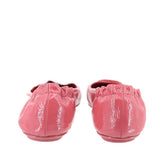 TORY BURCH MINNIE TRAVEL PATENT FLATS PINK 8 US