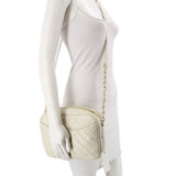 TORY BURCH ALEXA STITCH CAMERA CROSSBODYS CREAM