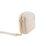 TORY BURCH ALEXA STITCH CAMERA CROSSBODYS CREAM