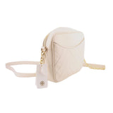 TORY BURCH ALEXA STITCH CAMERA CROSSBODYS CREAM