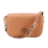 TORY BURCH WHIPSTITCH LOGO MINI CROSSBODYS COGNAC