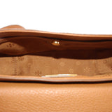 TORY BURCH WHIPSTITCH LOGO MINI CROSSBODYS COGNAC
