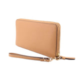 TORY BURCH PARKER WRISTLET WALLETS TAN
