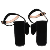 GIANVITO ROSSI VELVET PLATFORM BLACK 39.5 EU | 9 US