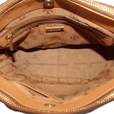 TORY BURCH ROBINSON DOUBLE ZIP SATCHELS TAN