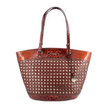 BRAHMIN BOWIE WICKER TOTES BROWN