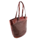 BRAHMIN BOWIE WICKER TOTES BROWN