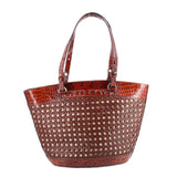 BRAHMIN BOWIE WICKER TOTES BROWN