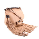 GUCCI NOUVEAU FRINGE CROSSBODYS TAN