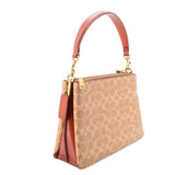 COACH DOUBLE ZIP CROSSBODYS BROWN