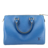 LOUIS VUITTON SPEEDY 25 EPI HANDLE BAG BLUE