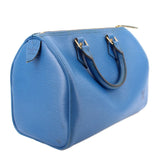LOUIS VUITTON SPEEDY 25 EPI HANDLE BAG BLUE