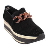 DOLCE VITA JHENEE PERFORATED PLATFORM LOAFERS BLACK 9.5 US