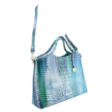BRAHMIN ELAINE SATCHELS BLUE TOPAZ