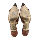 DOLCE & GABBANA SLINGBACK HEELS LEOPARD 37.5 | 7.5