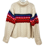 RAG & BONE CABLE KNIT SWEATERS CREAM XL