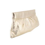 LAUREN MERKIN METALLIC CLUTCHES GOLD