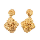 CHANEL VINTAGE CLIP-ON EARRINGS GOLD