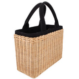 PRADA MIDOLLINO PATCH HANDLE BAG NATURAL