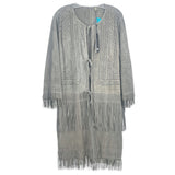 ELIE TAHARI SUEDE CARDIGANS GRAY XL