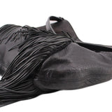 LOUBOUTIN LUCKY L FRINGE SHOULDER BAGS BLACK