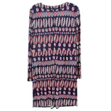 TORY BURCH PRINT DRESSES NAVY L